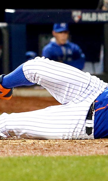 Cespedes injures self with foul ball